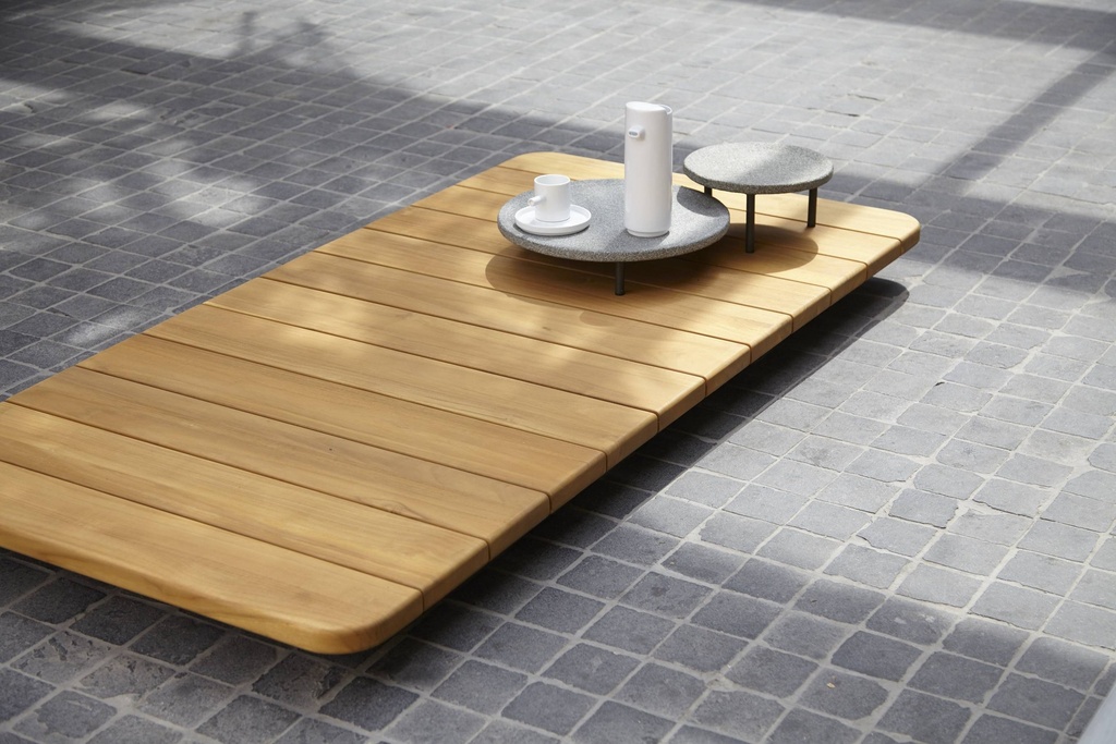 PAL MESA RECTANGULAR TAPA TECA 184X92 CM - IMAGEN 3