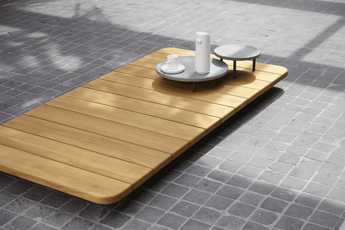 PAL MESA RECTANGULAR TAPA TECA 184X92 CM - IMAGEN 3