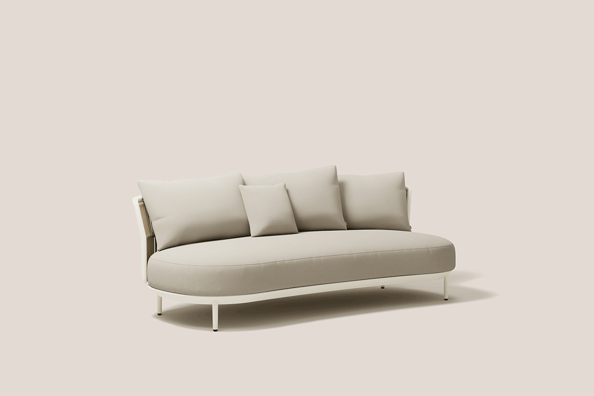 AMBA WOVEN MÓDULO SOFÁ 2 SIN BRAZOS C/78 BLANCO MINERAL + CUERDA ARENISCA