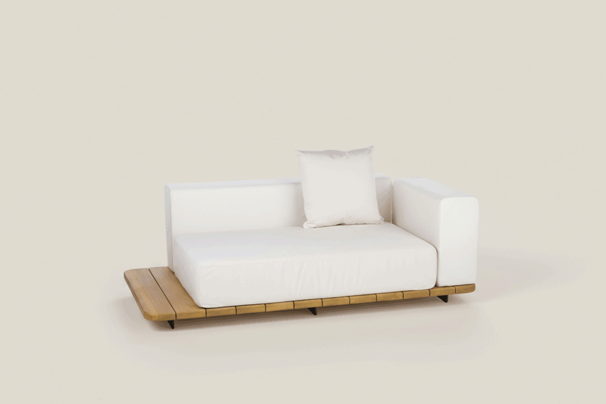 PAL BASE 184X92 CM & ASIENTO DOBLE & RESPALDO DOBLE &  BRAZO IZQUIERDO