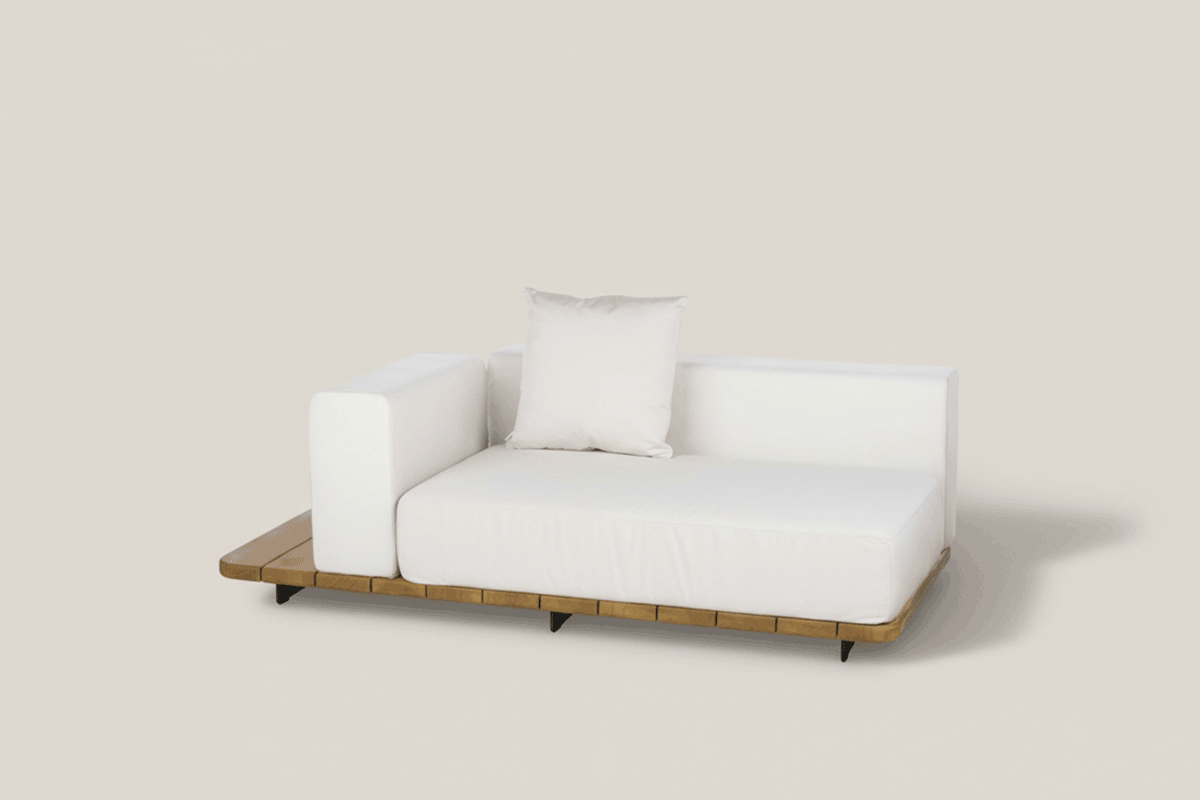 PAL BASE 184X92 CM &  ASIENTO DOBLE & RESPALDO DOBLE & BRAZO DERECHO A LA IZQUIERDA