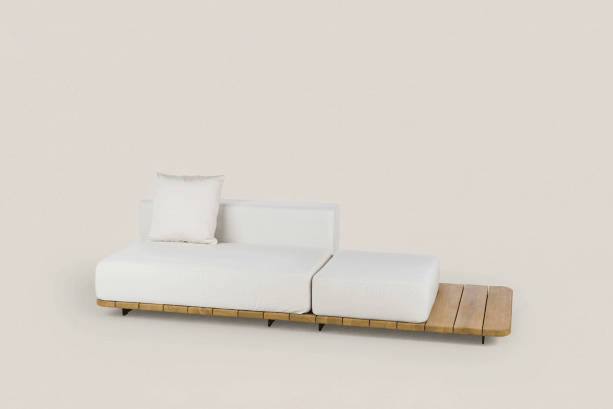 PAL BASE 246X92 CM & ASIENTO & RESPALDO DOBLE & ASIENTO SINGLE DERECHA