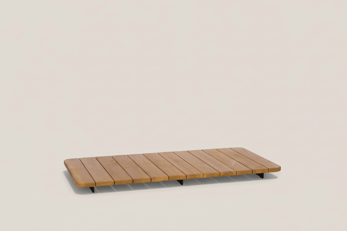 PAL MESA RECTANGULAR TAPA TECA 184X92 CM
