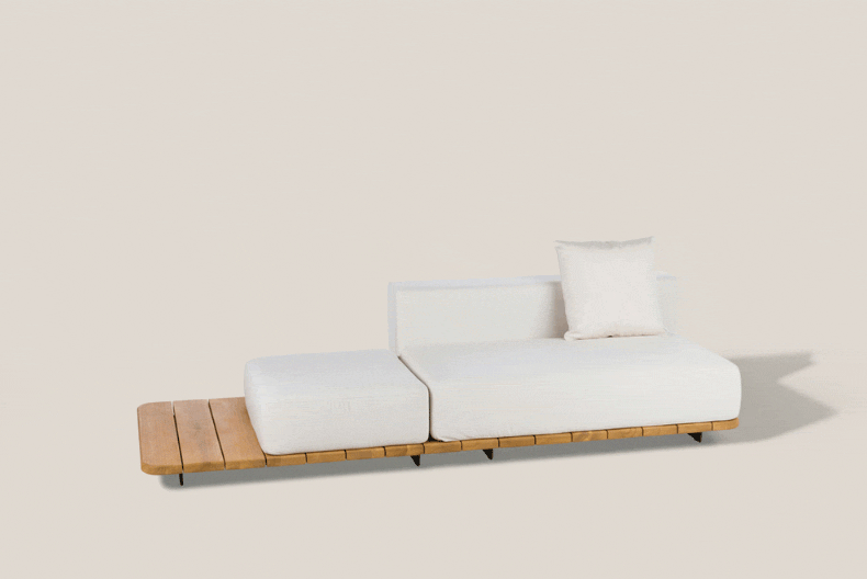 PAL BASE 246X92 CM & ASIENTO & RESPALDO DOBLE IZQUIERDO & ASIENTO SINGLE