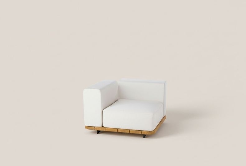 PAL BASE 92X92 CM & ASIENTO SINGLE & RESPALDO SINGLE & BRAZO DERECHO