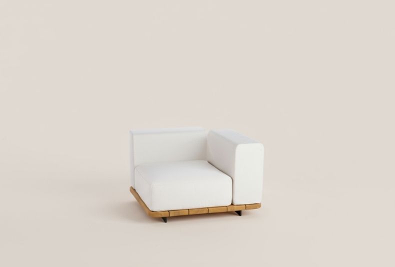 PAL BASE 92X92 CM & ASIENTO SINGLE & RESPALDO SINGLE & BRAZO IZQUIERDO