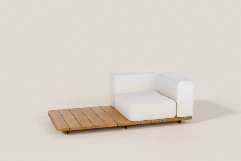 PAL BASE 184X92 CM & ASIENTO SINGLE & RESPALDO SINGLE & BRAZO IZQUIERDO