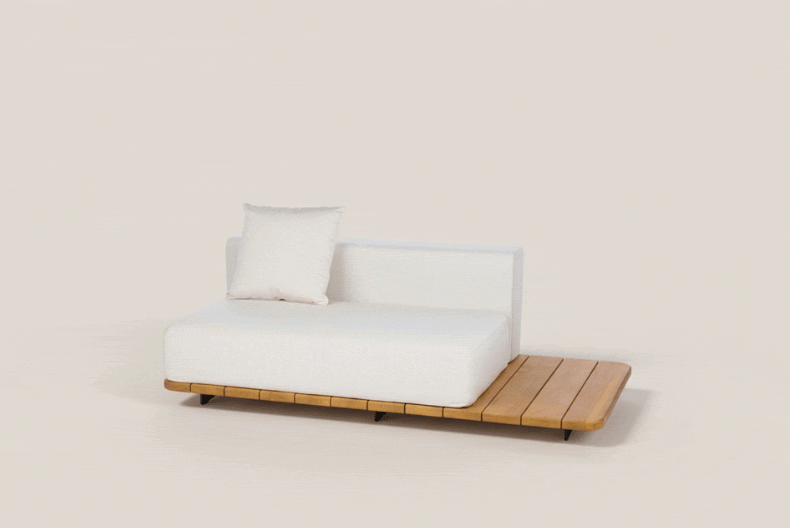 PAL BASE 184X92 CM &  ASIENTO DOBLE &  RESPALDO DOBLE DERECHO