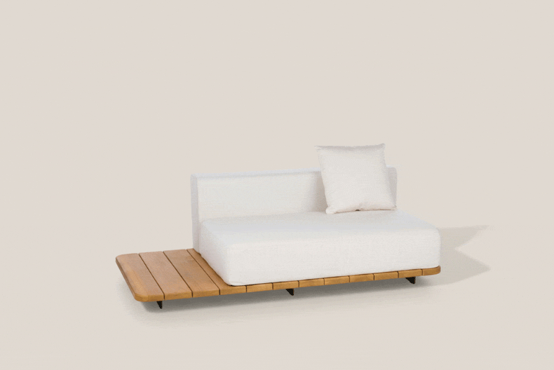 PAL BASE 184X92 CM & ASIENTO DOBLE & RESPALDO DOBLE IZQUIERDO