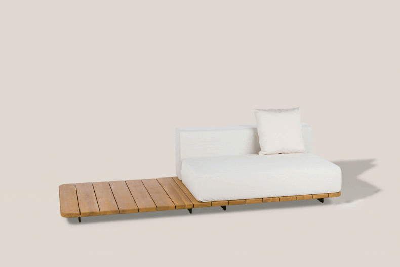 PAL BASE 246X92 CM & ASIENTO DOBLE & RESPALDO DOBLE IZQUIERDO