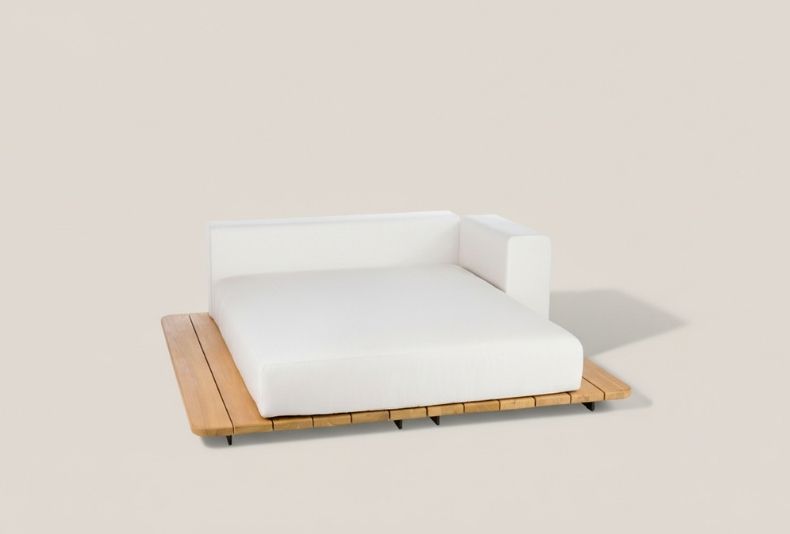 PAL BASE 185x185 CM & ASIENTO TUMBONA & RESPALDO DOBLE & BRAZO IZQUIERDO