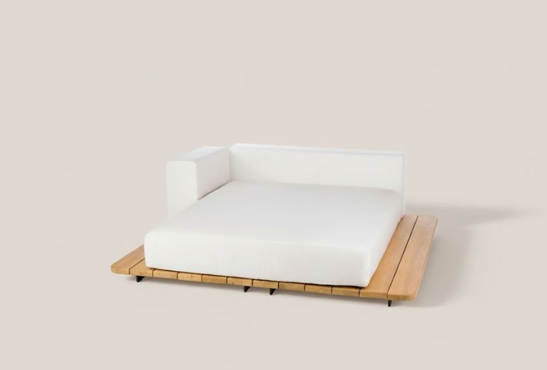 PAL BASE 185x185 CM & ASIENTO TUMBONA & RESPALDO DOBLE & BRAZO DERECHO