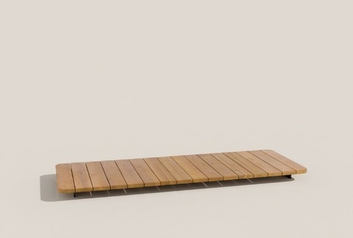 PAL MESA RECTANGULAR TAPA TECA 246X92 CM